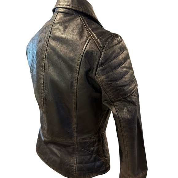 Bod & Christensen Blake Black 100% Genuine Leather Moto Biker Jacket Womens NWT - Picture 5 of 12